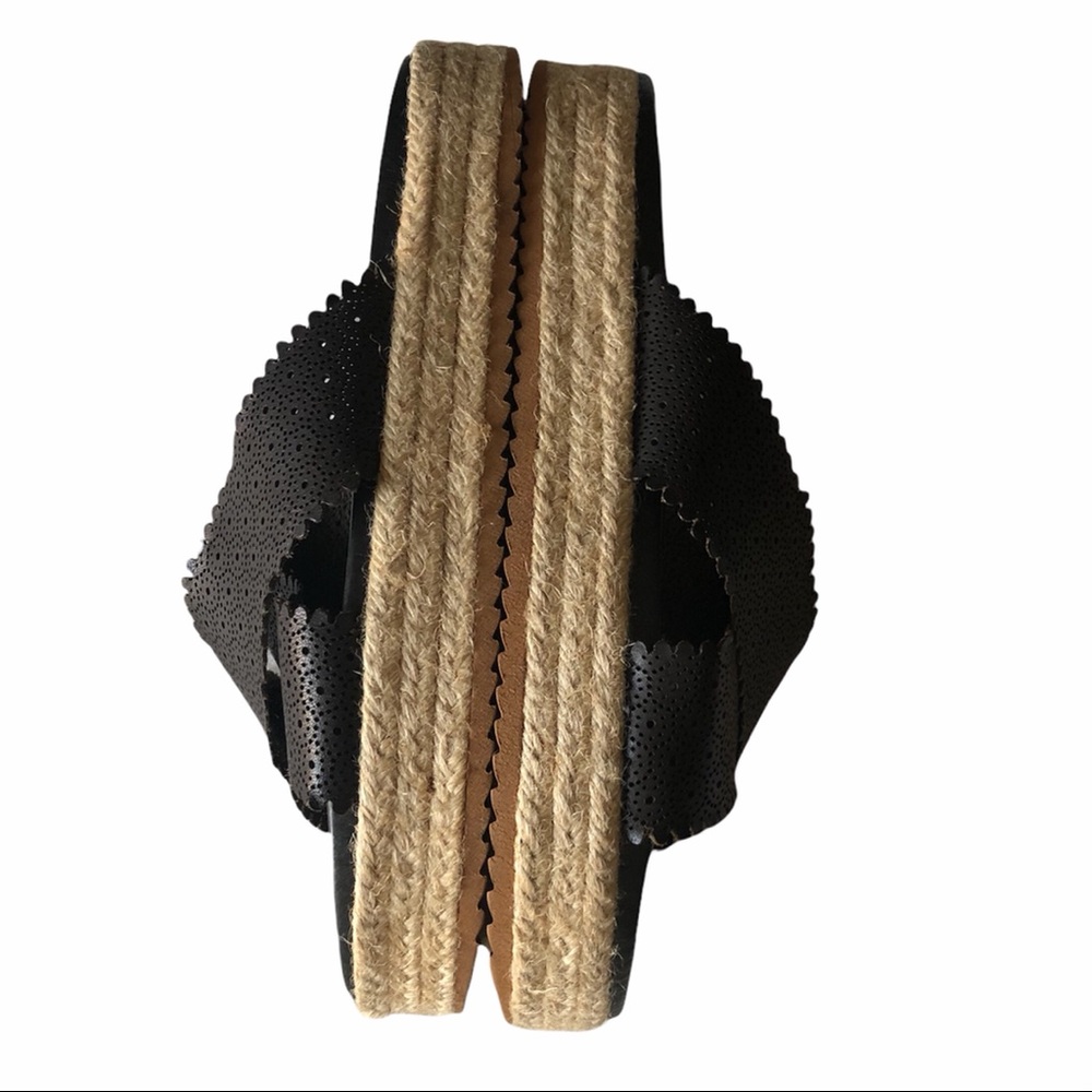 MATISSE Leather Sandals Espadrilles Sz 9M Black - Picture 10 of 10